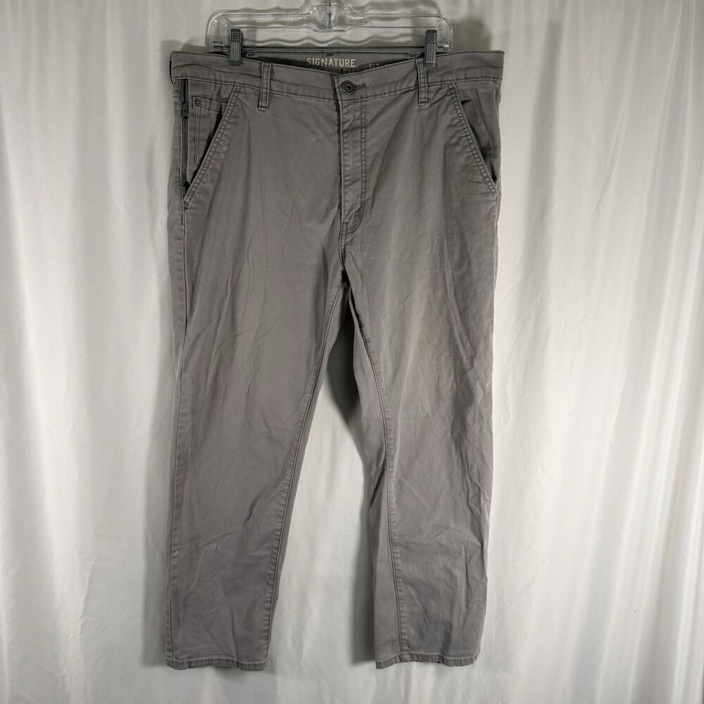 Levis S67 Athletic Pants Men's 38x30 Grey Zip Pockets Cotton Blend Button Zip